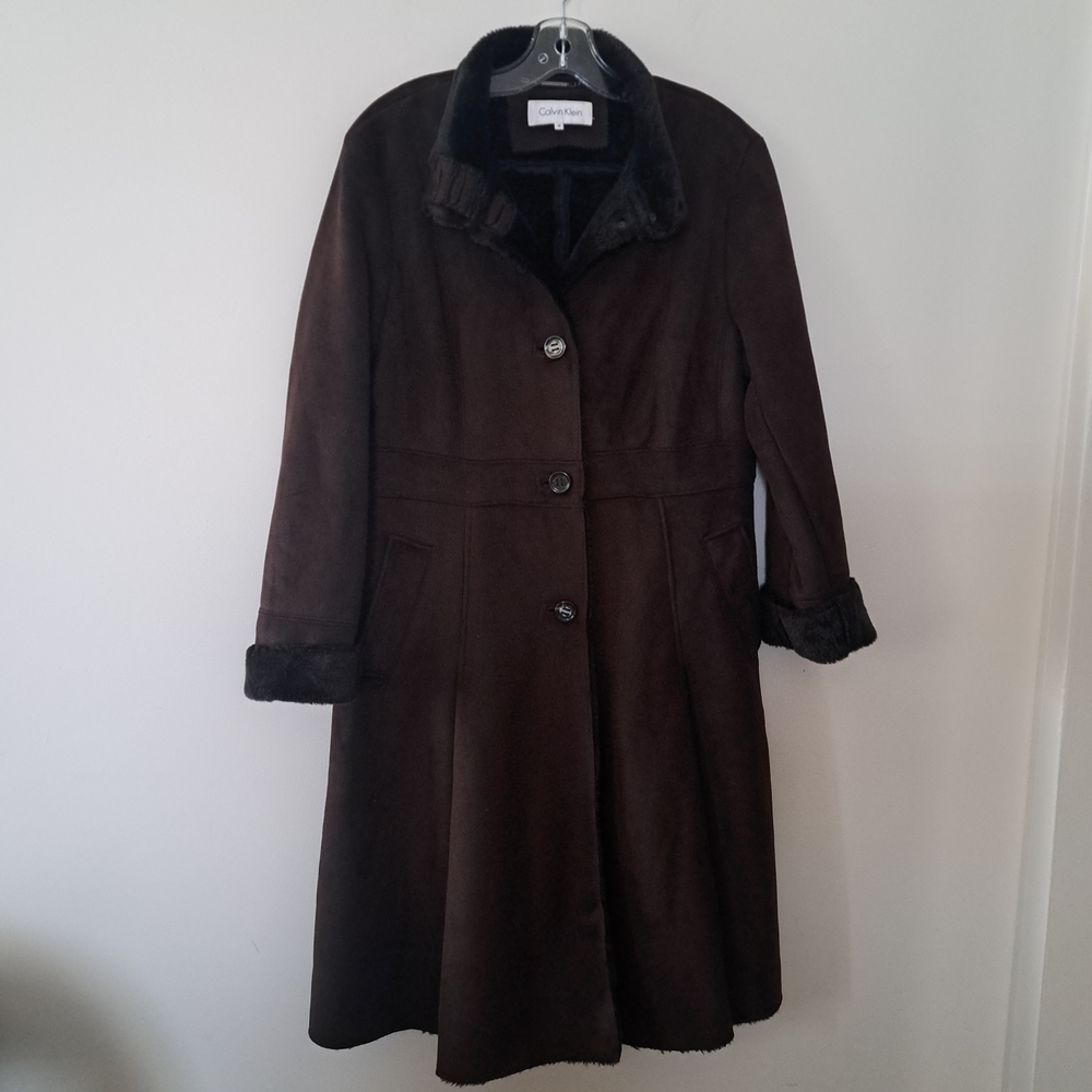 Calvin Klein Dark Brown Trench Coat